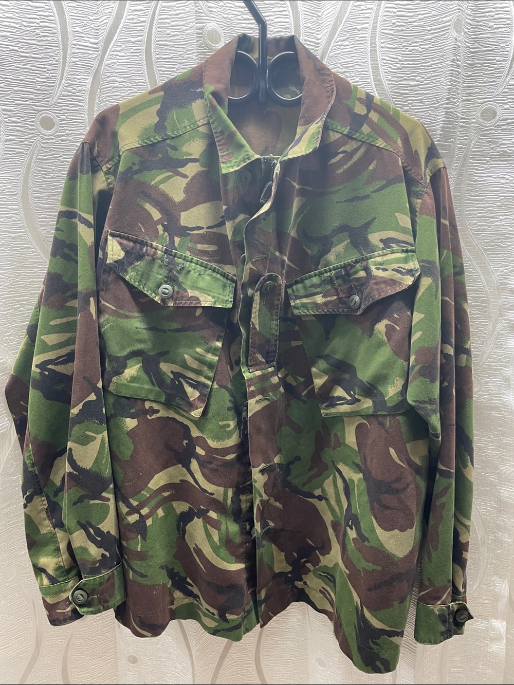 Men's Military Field Jacket - Green/Brown Camo